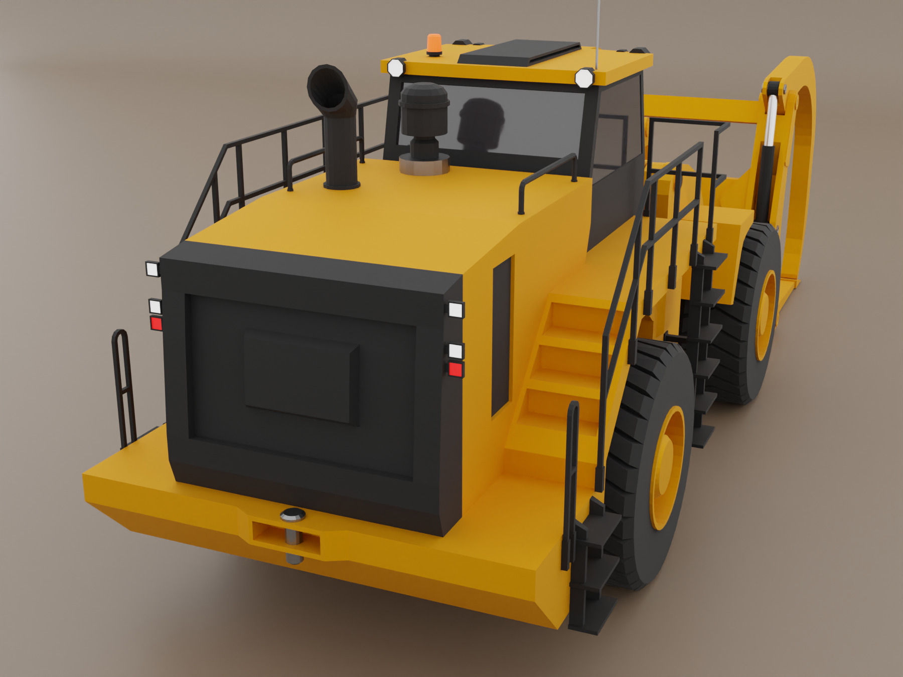 Millyard Arrangement Loader - Heavy Vehicle Low-poly 3D model_9