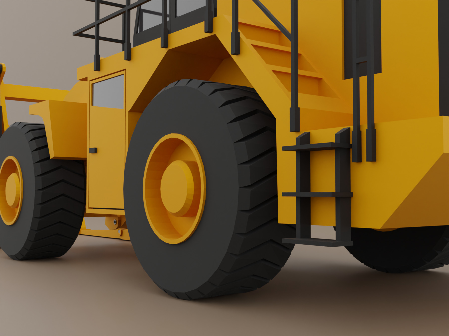 Millyard Arrangement Loader - Heavy Vehicle Low-poly 3D model_5