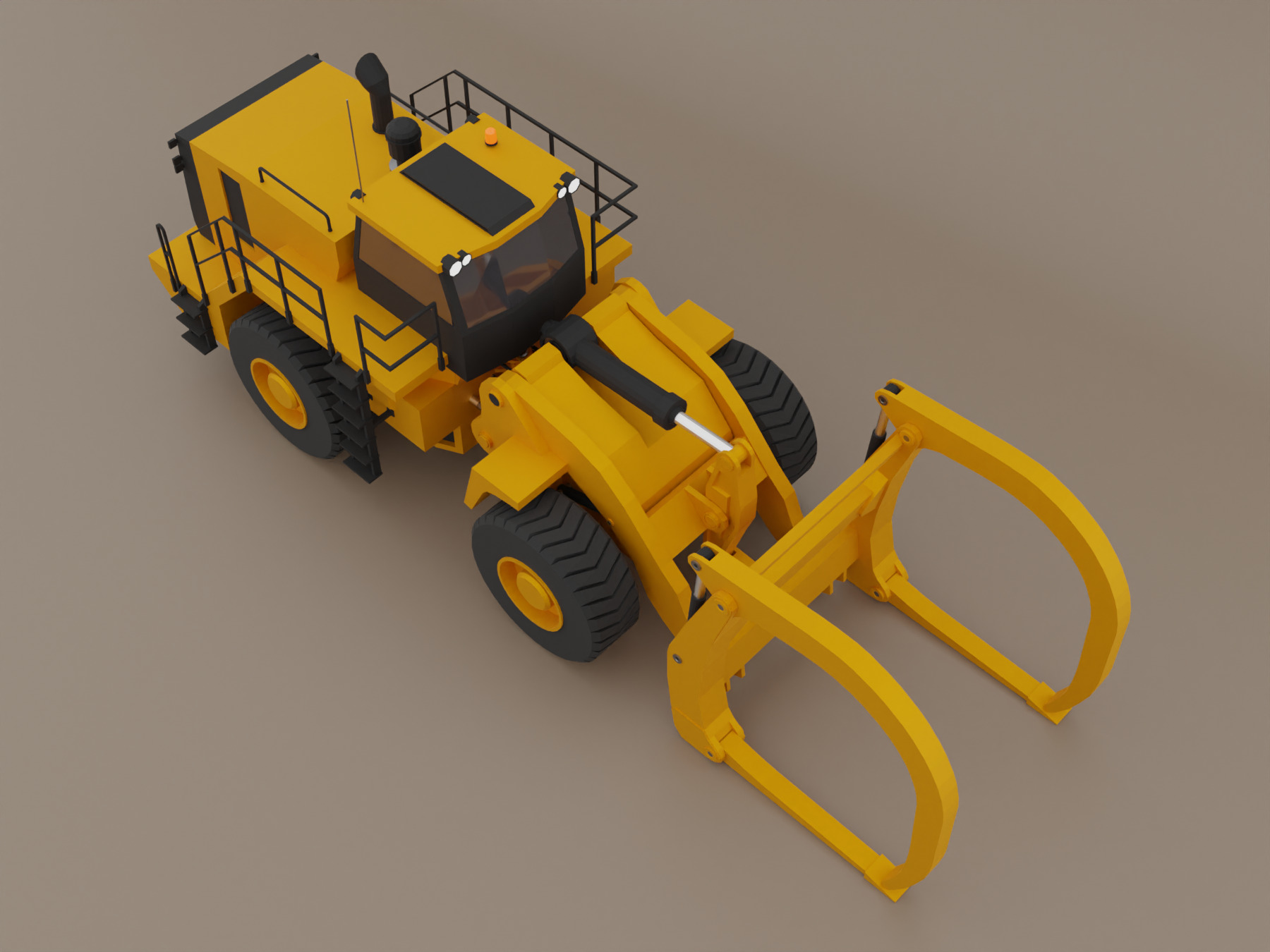 Millyard Arrangement Loader - Heavy Vehicle Low-poly 3D model_3