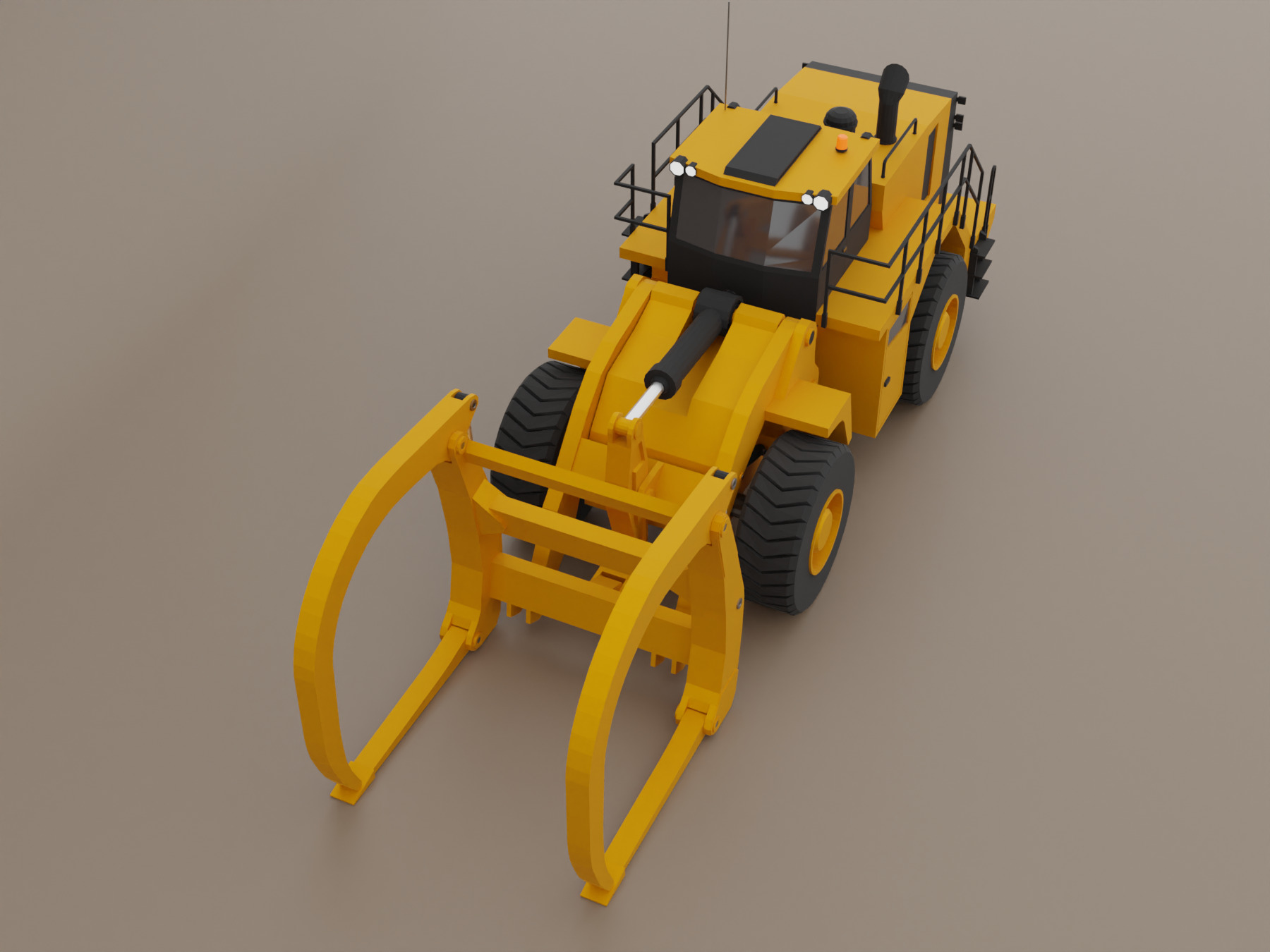 Millyard Arrangement Loader - Heavy Vehicle Low-poly 3D model_8