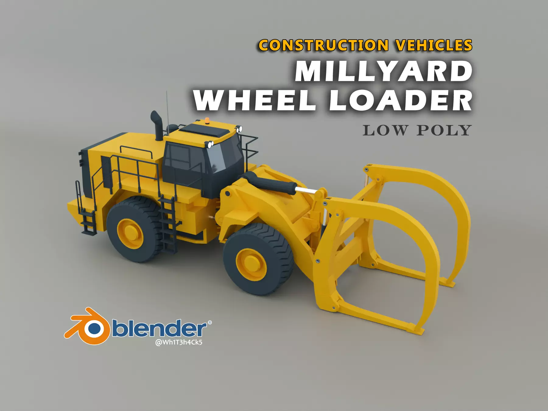 Millyard Arrangement Loader - Heavy Vehicle Low-poly 3D model_0