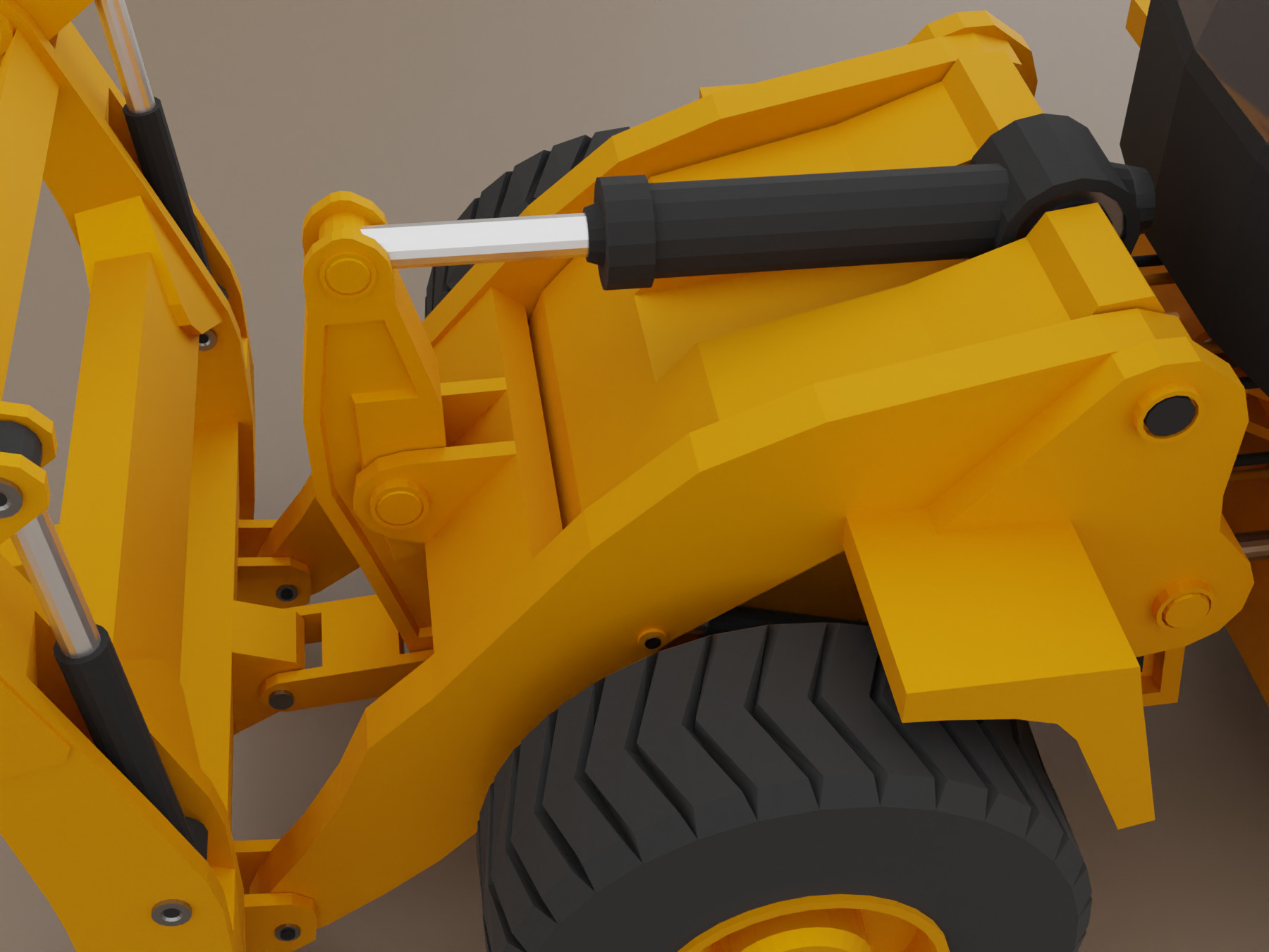 Millyard Arrangement Loader - Heavy Vehicle Low-poly 3D model_6