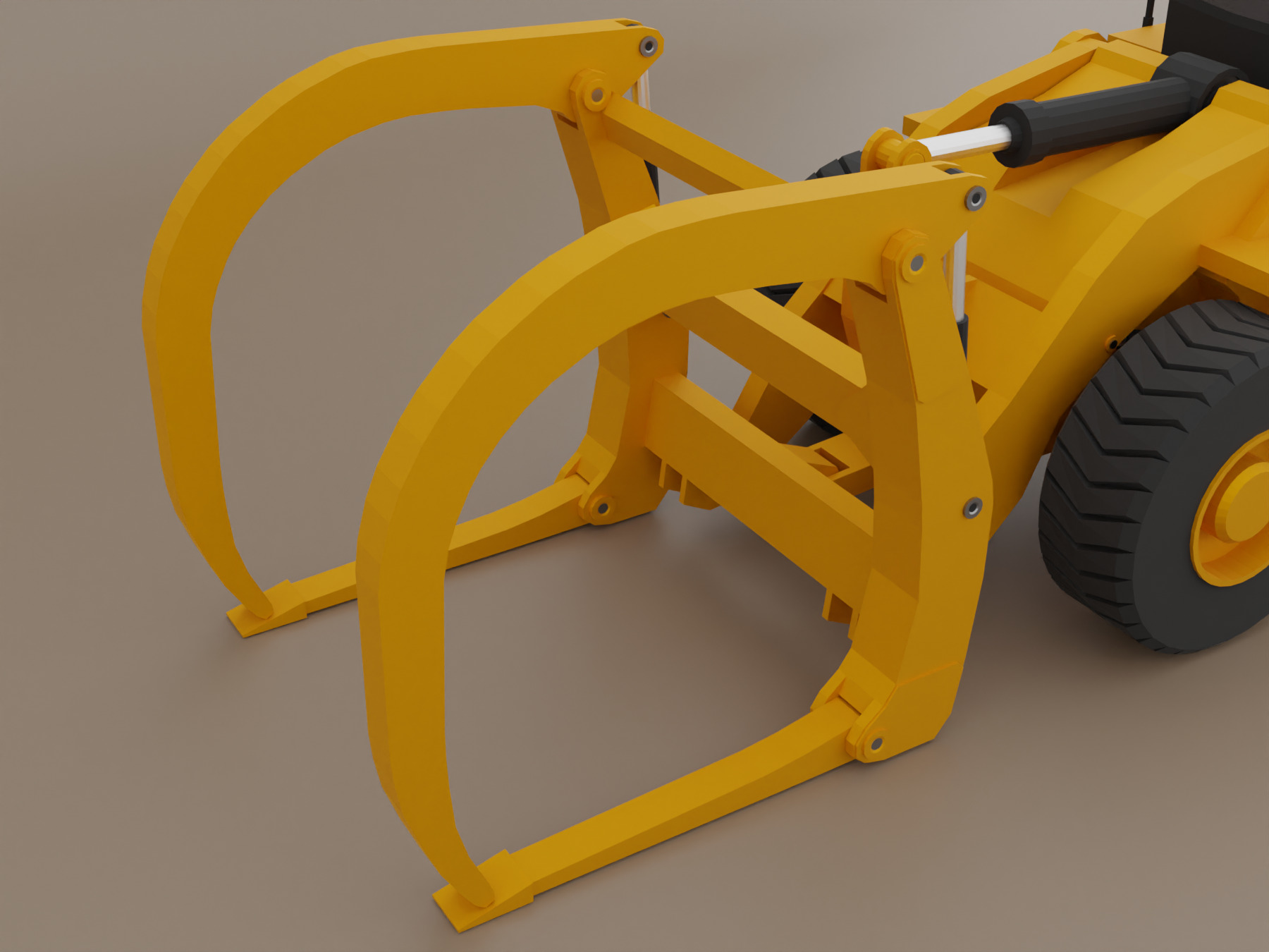 Millyard Arrangement Loader - Heavy Vehicle Low-poly 3D model_7