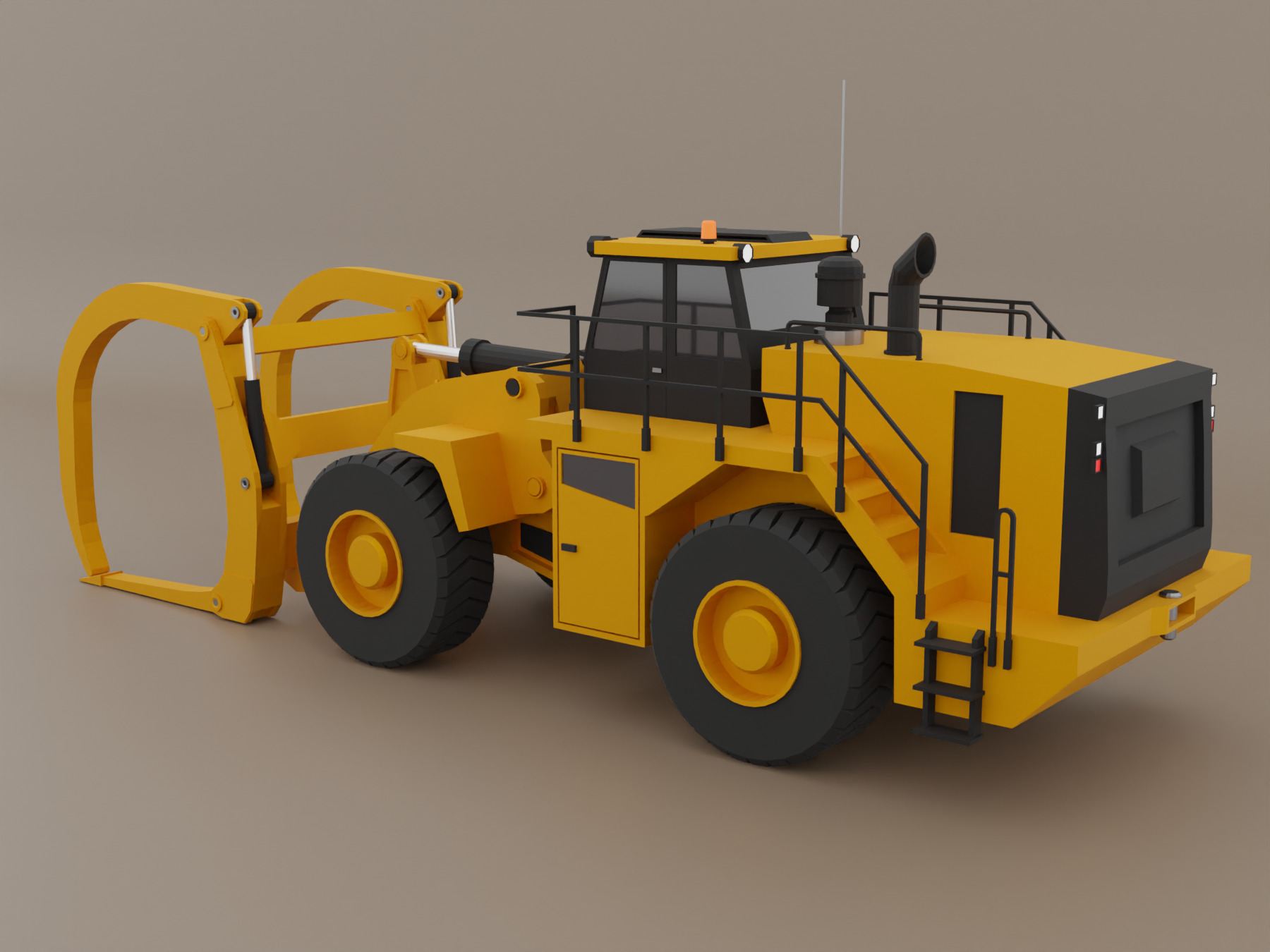 Millyard Arrangement Loader - Heavy Vehicle Low-poly 3D model_4