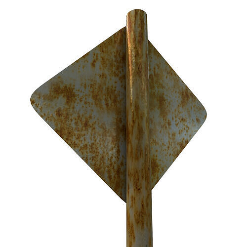 Animal Crossing in Area Road Traffic Sign 3D model 4