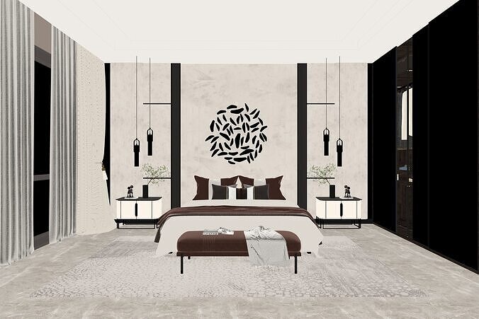 Bedroom 11 3D model 5