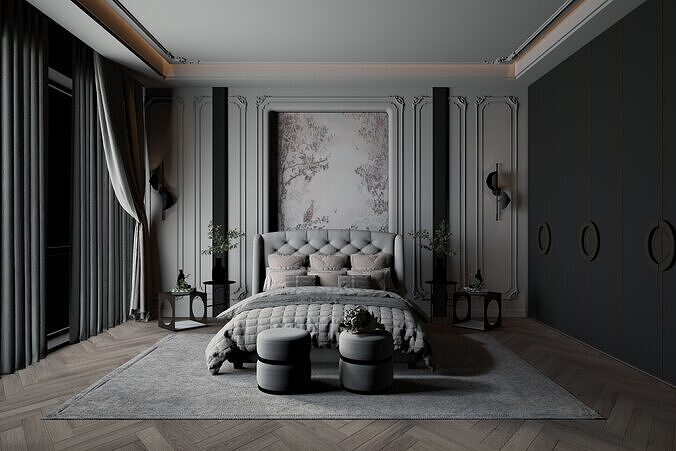 Bedroom 13 3D model 2