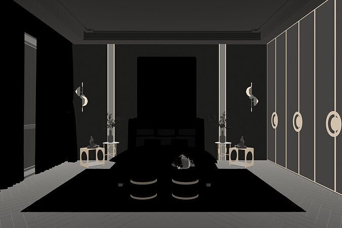 Bedroom 13 3D model 6