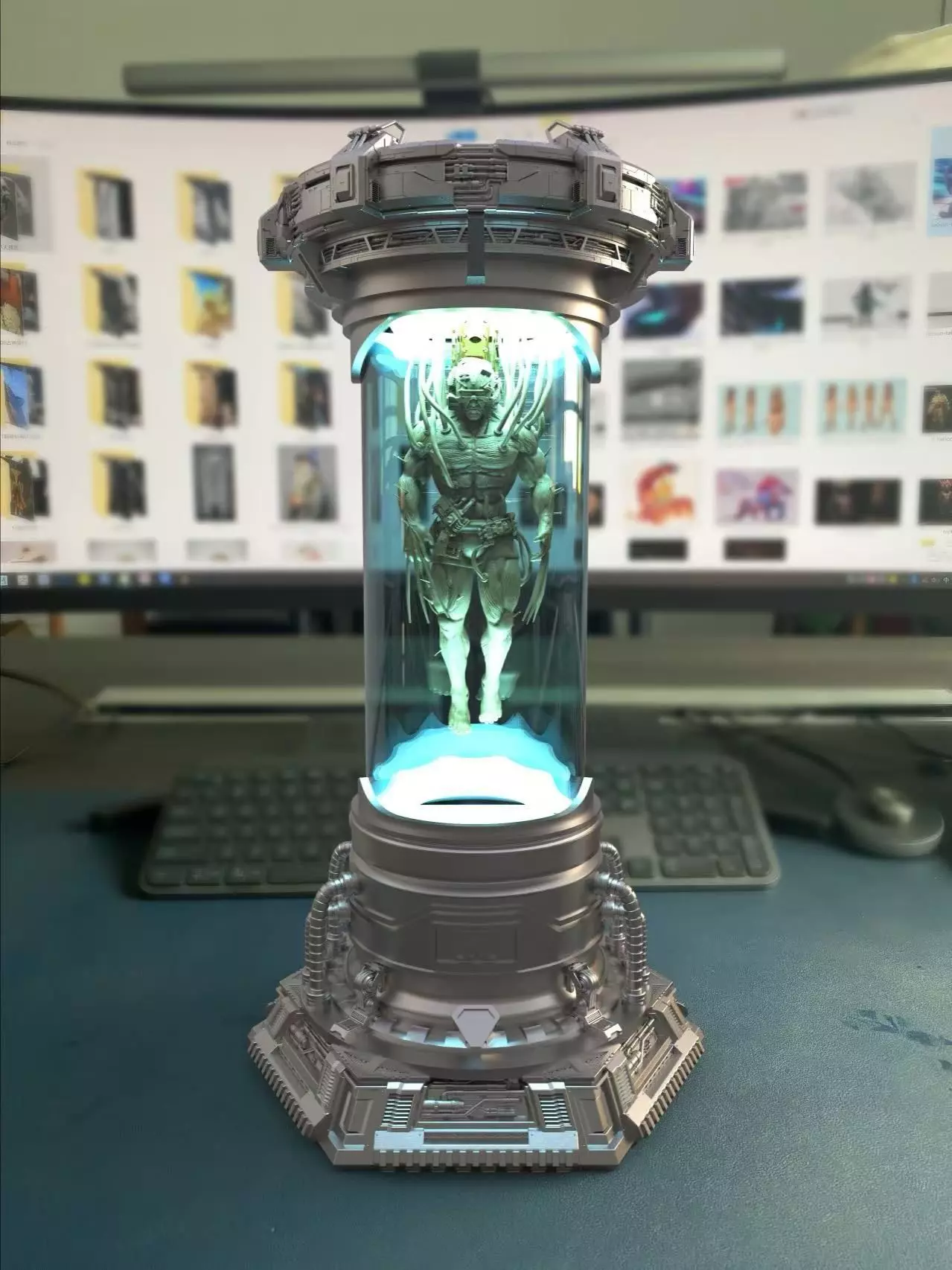 x-man wolverine sculpture man 3D model