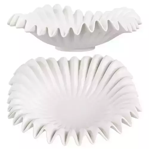 HandCrafted Ceramic Ruffle Bowl