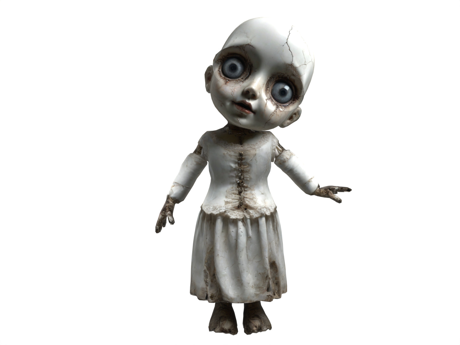 Scary doll animated Low-poly 3D model_5