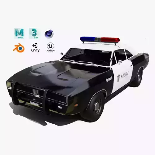 Classic Police Car - Realistic and Game Ready