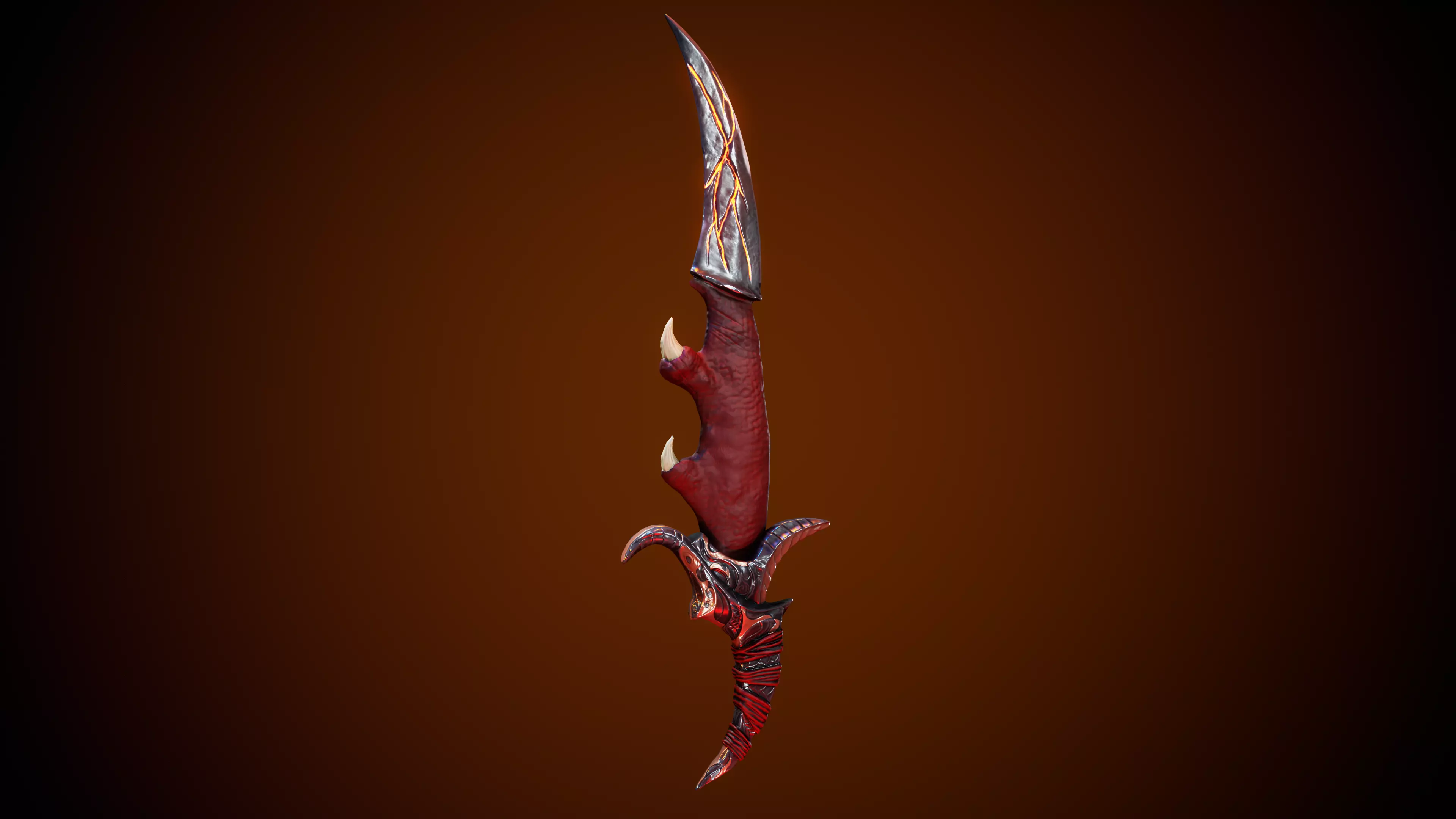 Stylized Fantastic Sword Low-poly 3D model