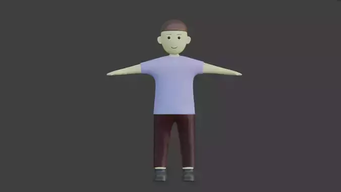 Low Poly Human Character Free low-poly 3D model