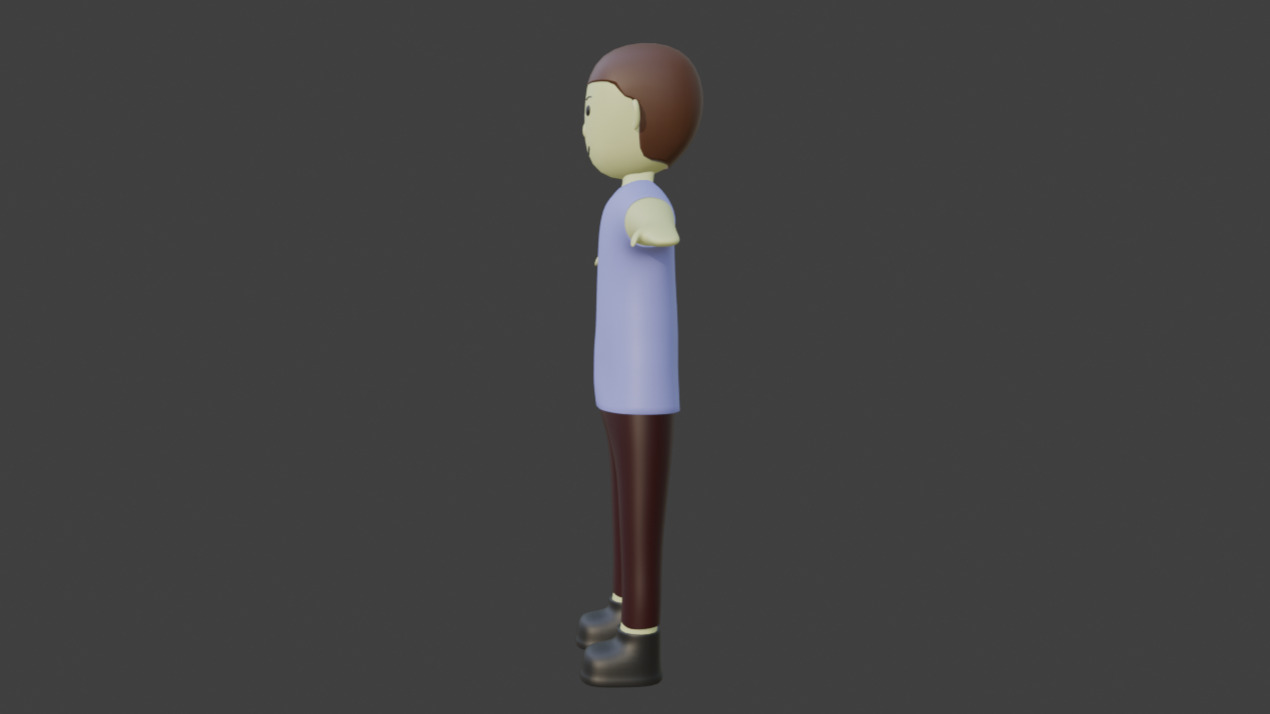 Low Poly Human Character Free low-poly 3D model_2