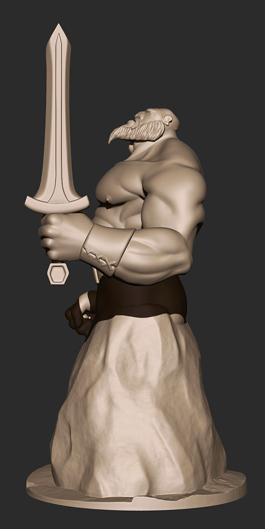 Viking statue 3D print model_0