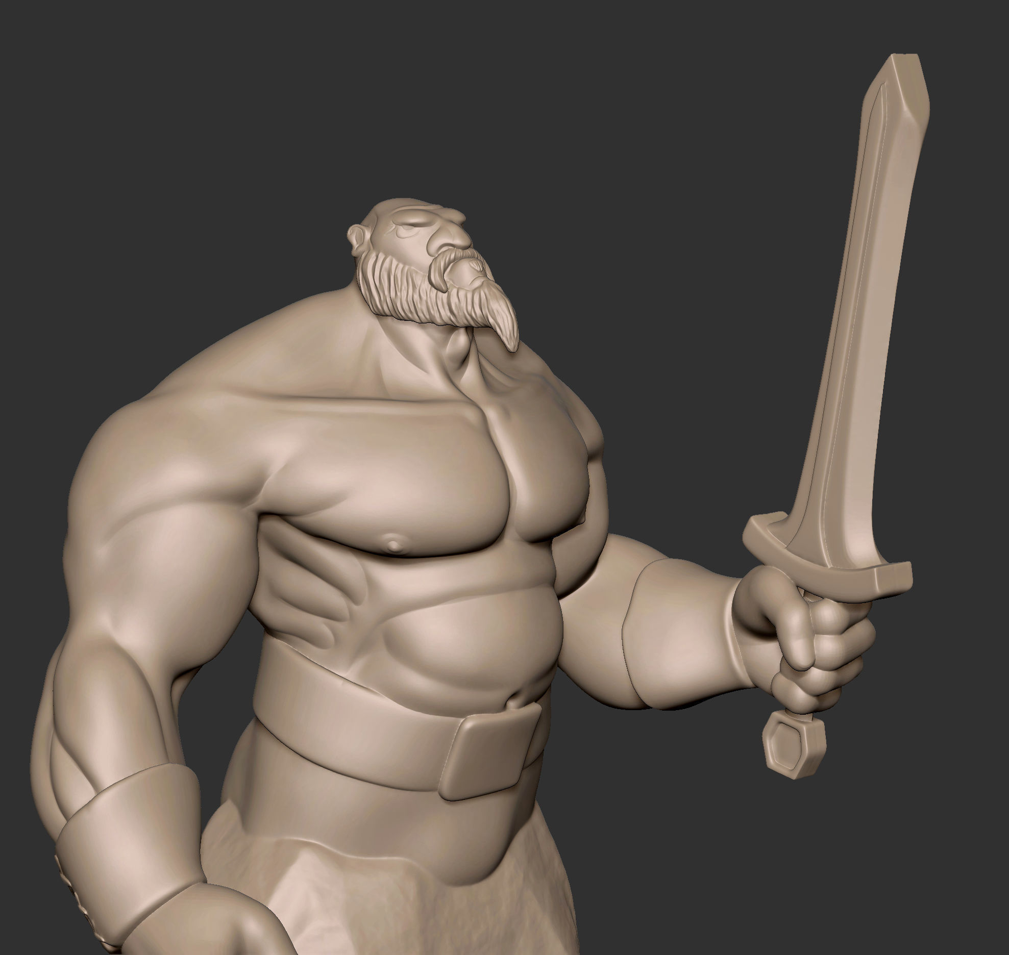Viking statue 3D print model_9