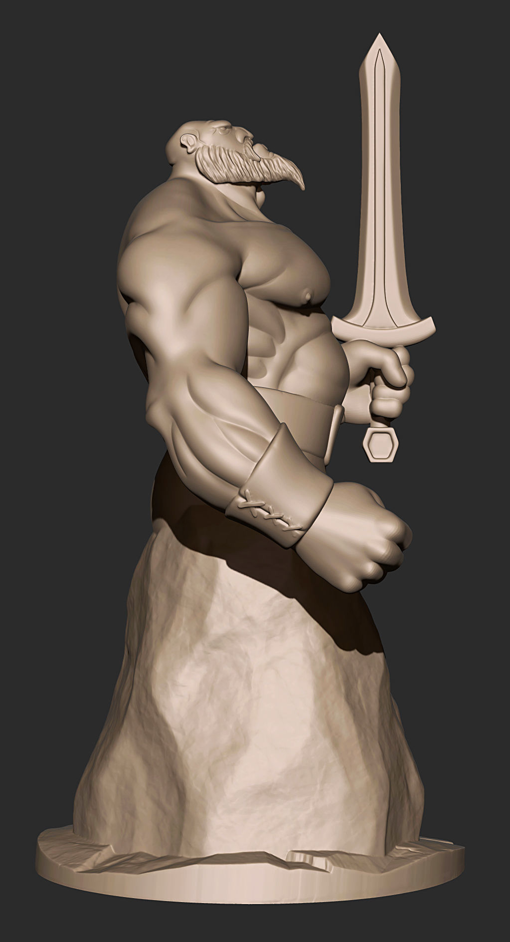 Viking statue 3D print model_1