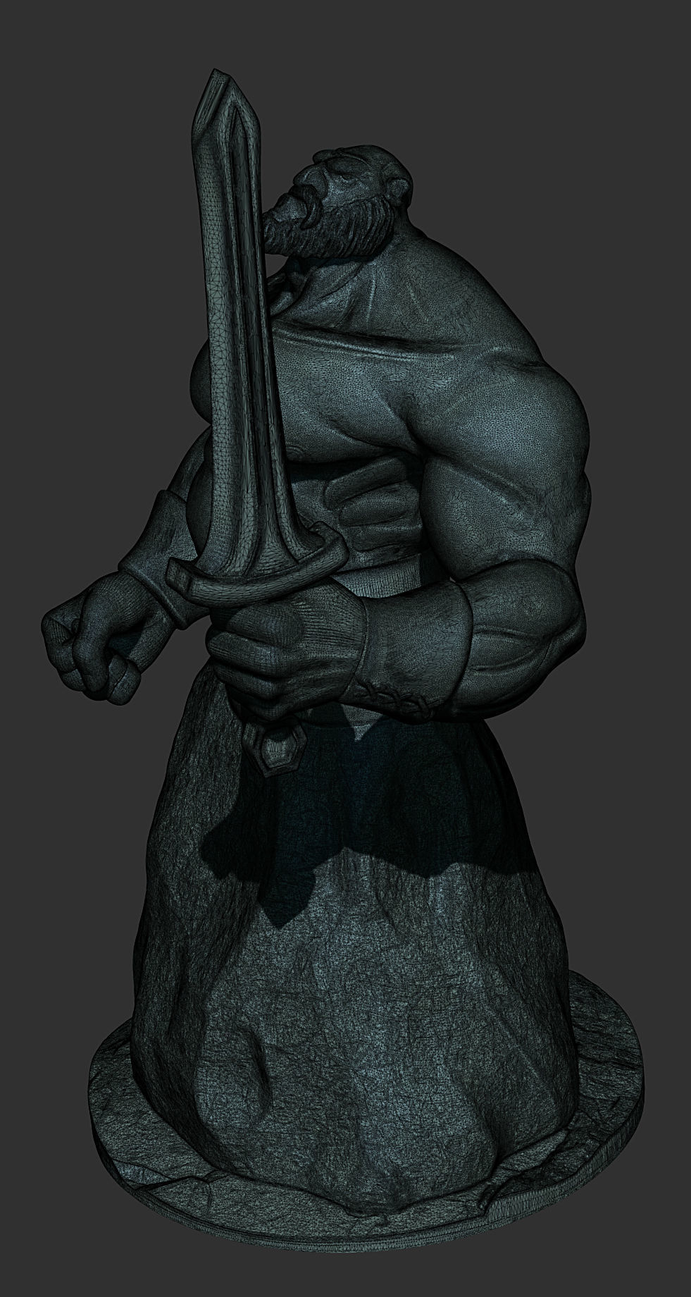 Viking statue 3D print model_11