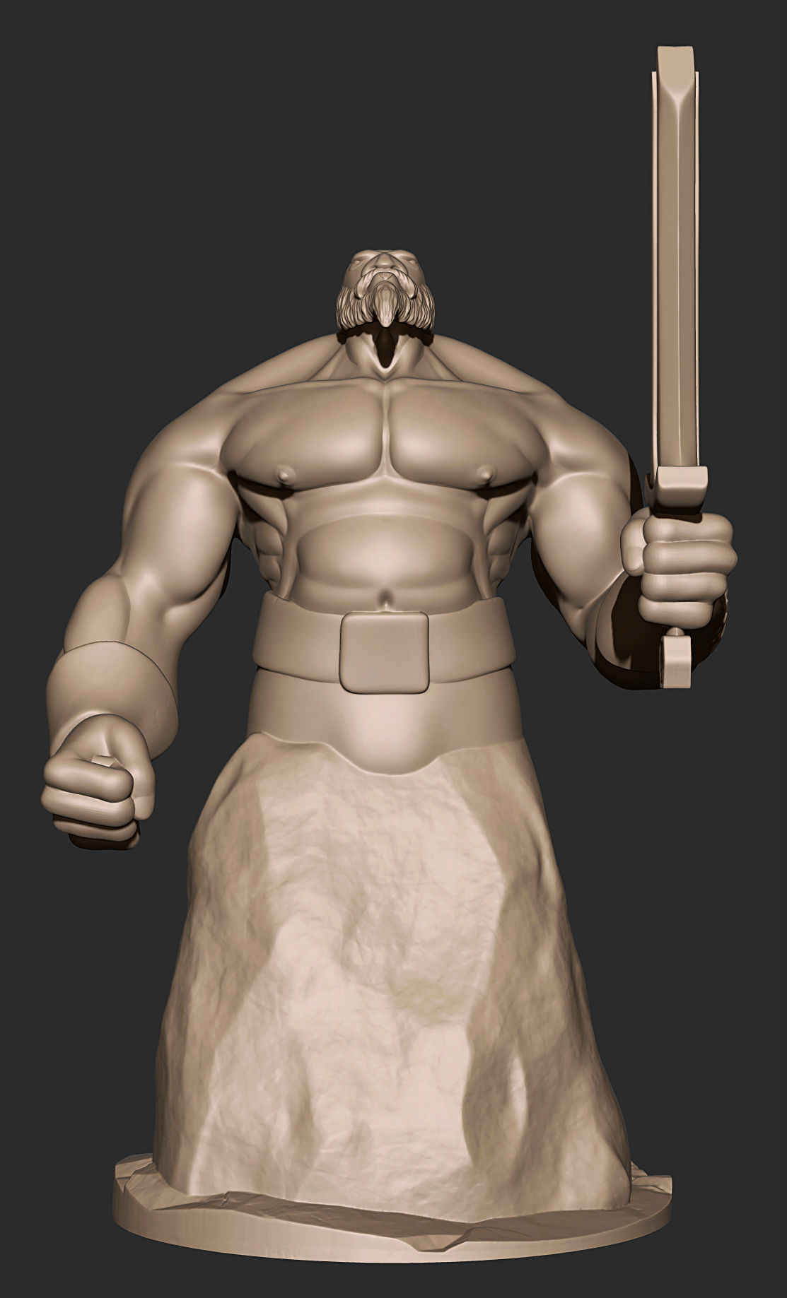 Viking statue 3D print model_3