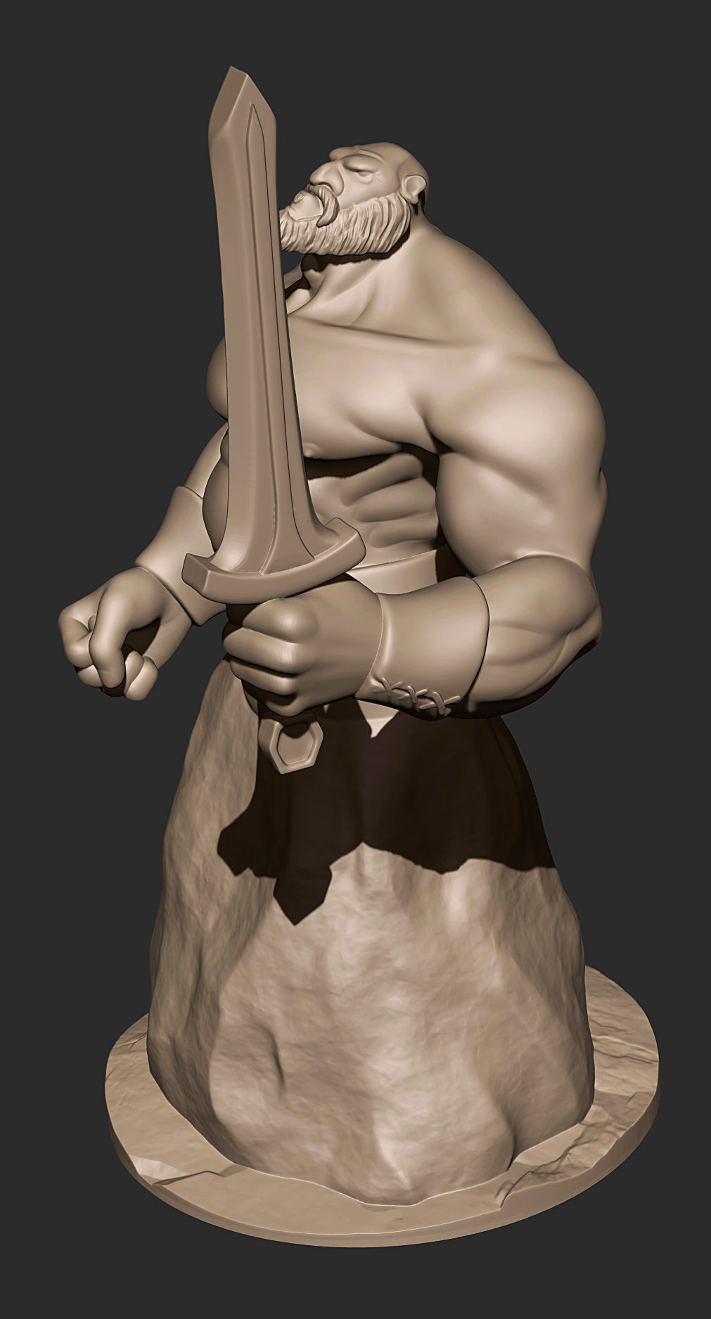 Viking statue 3D print model_2