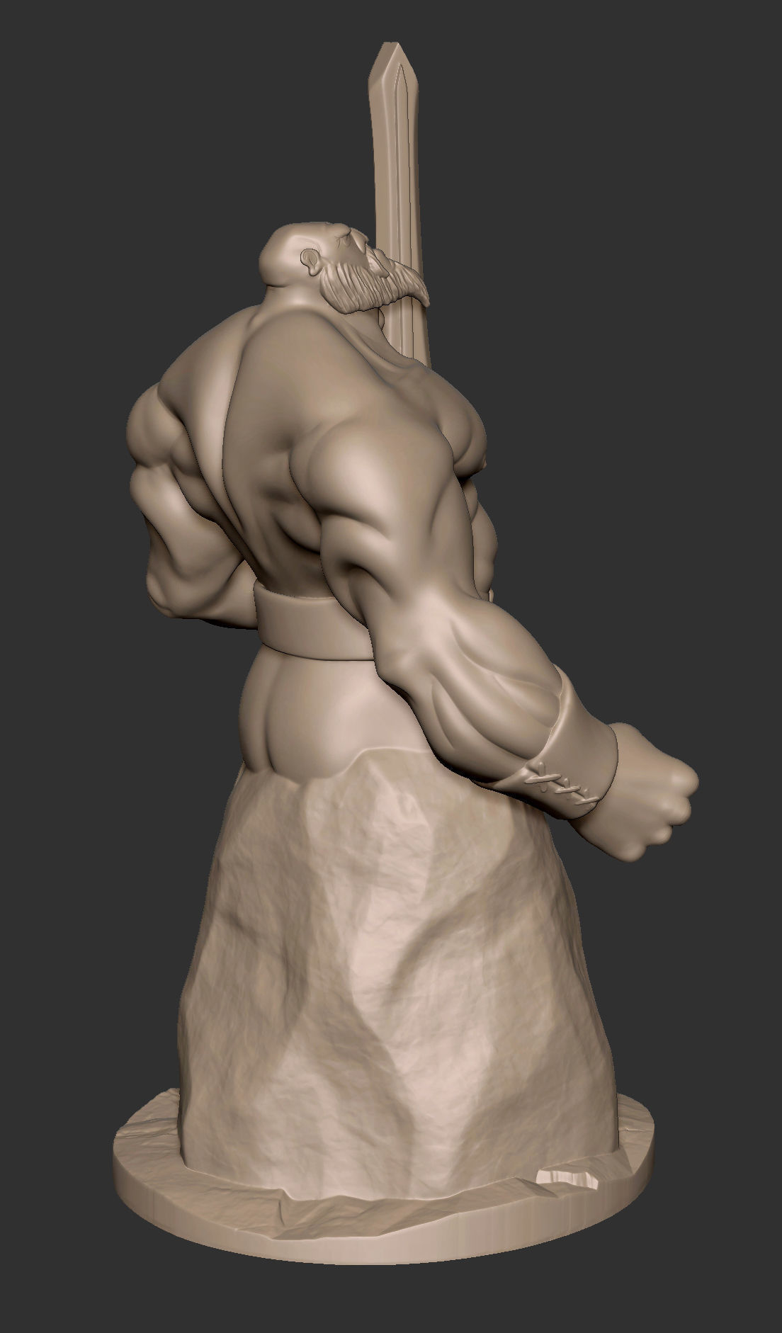 Viking statue 3D print model_6