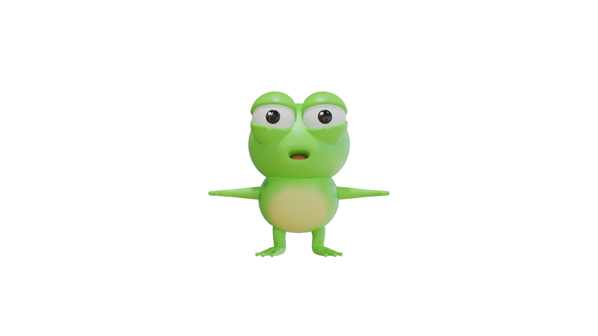 Stylized Frog 3D Model 3D model_3