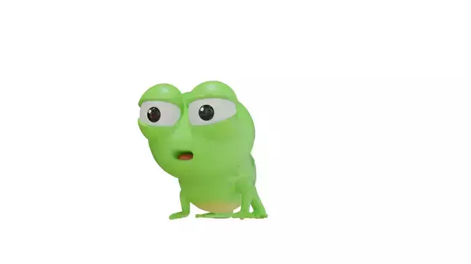 Stylized Frog 3D Model