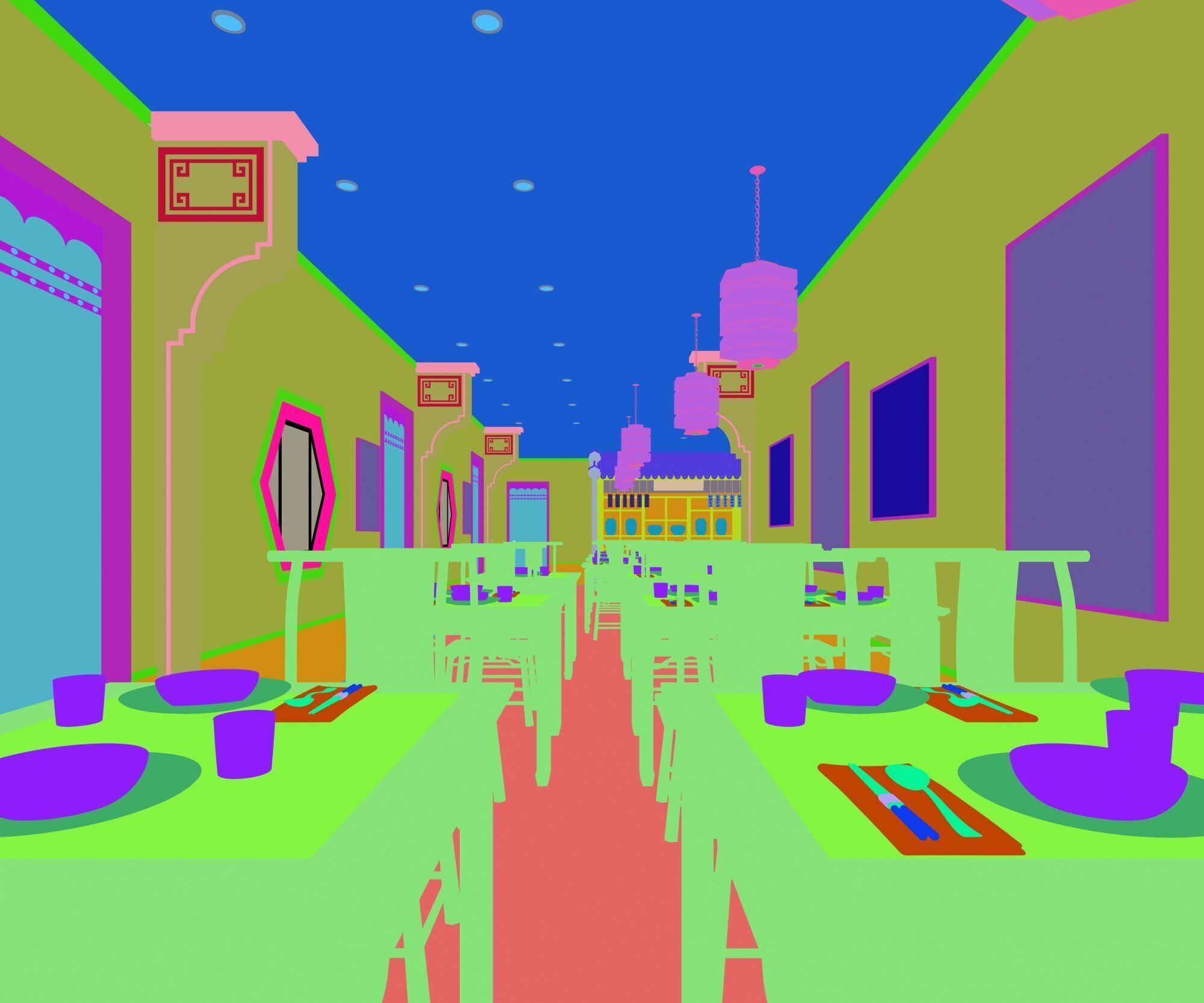 Restaurant 3D model_11