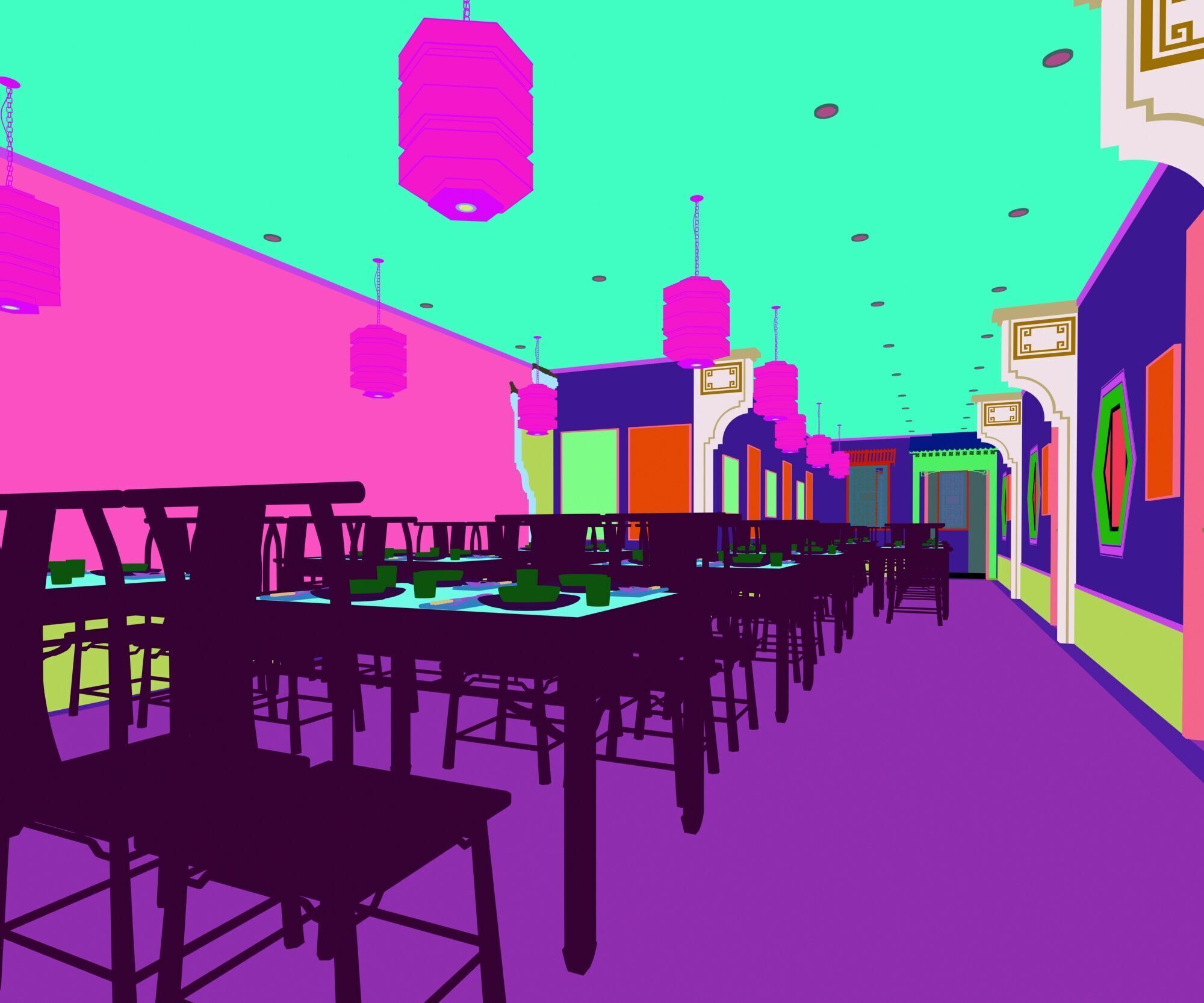 Restaurant 3D model_10