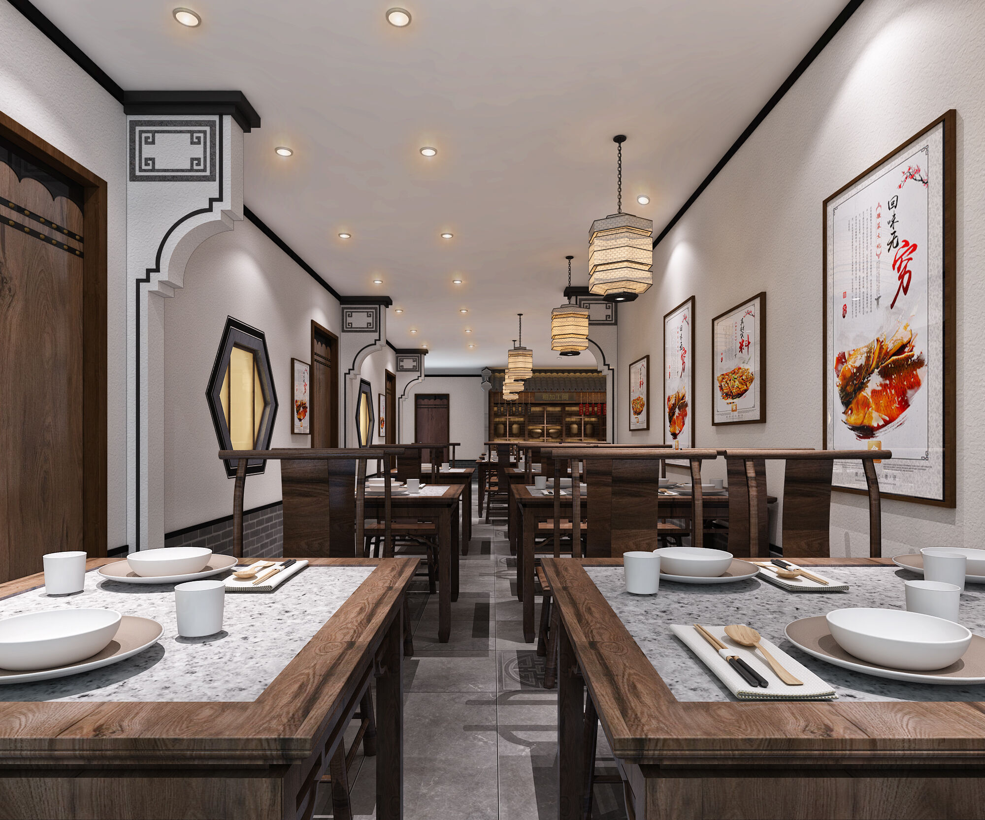 Restaurant 3D model_1