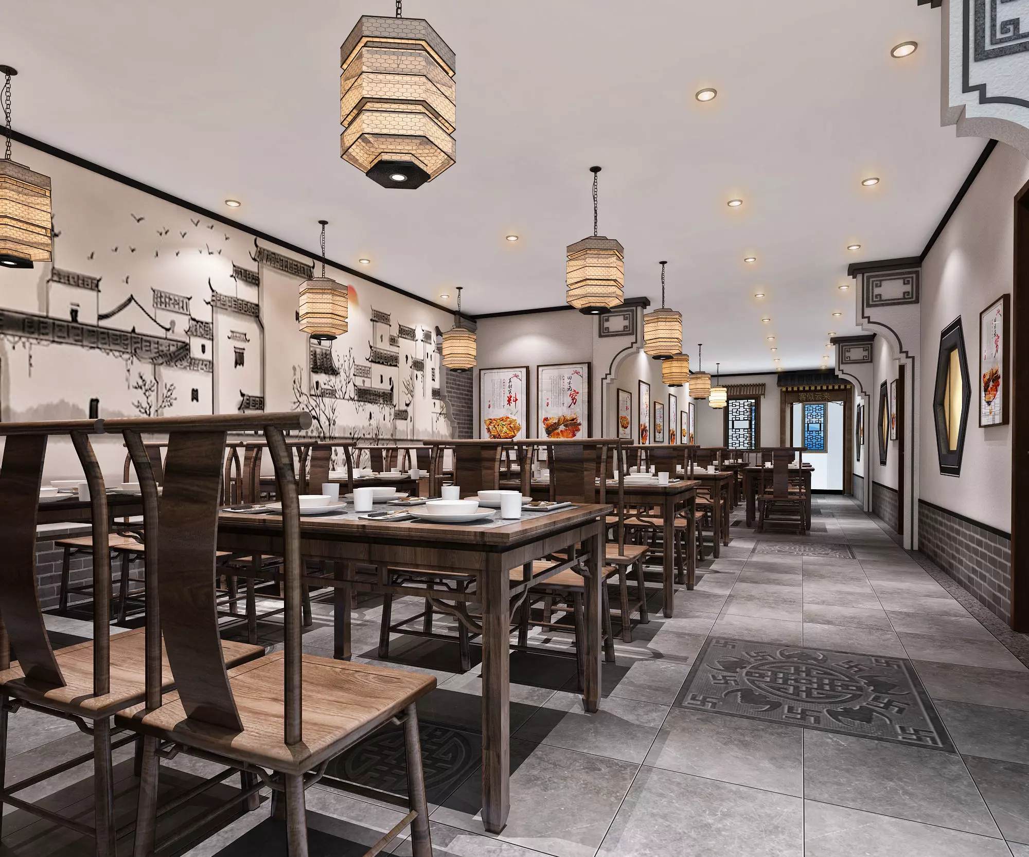 Restaurant 3D model_0