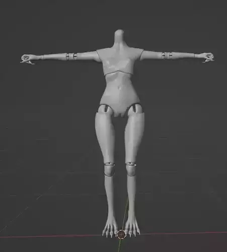 Clawed Female Mesh BJD Body