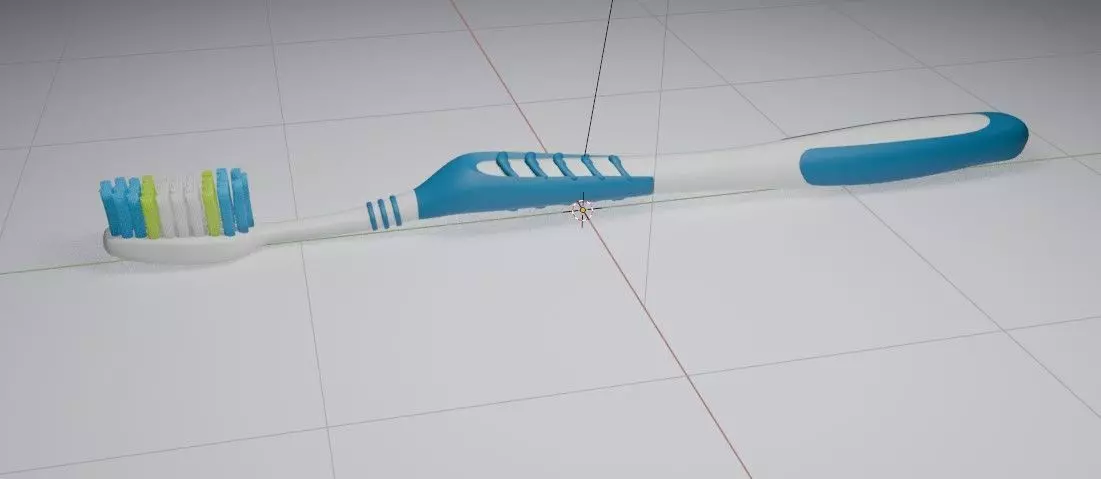 Toothbrush Low-poly 3D model_0