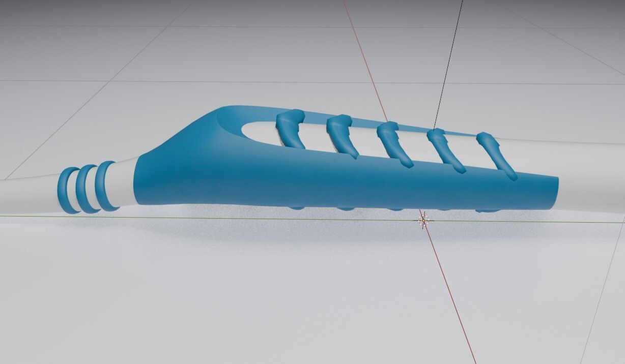Toothbrush Low-poly 3D model_6