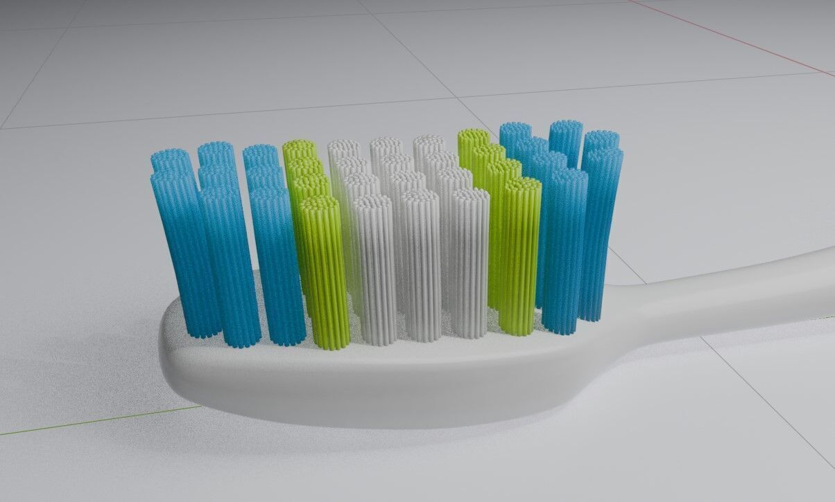 Toothbrush Low-poly 3D model_5