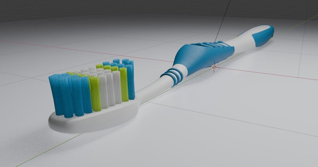 Toothbrush Low-poly 3D model_8