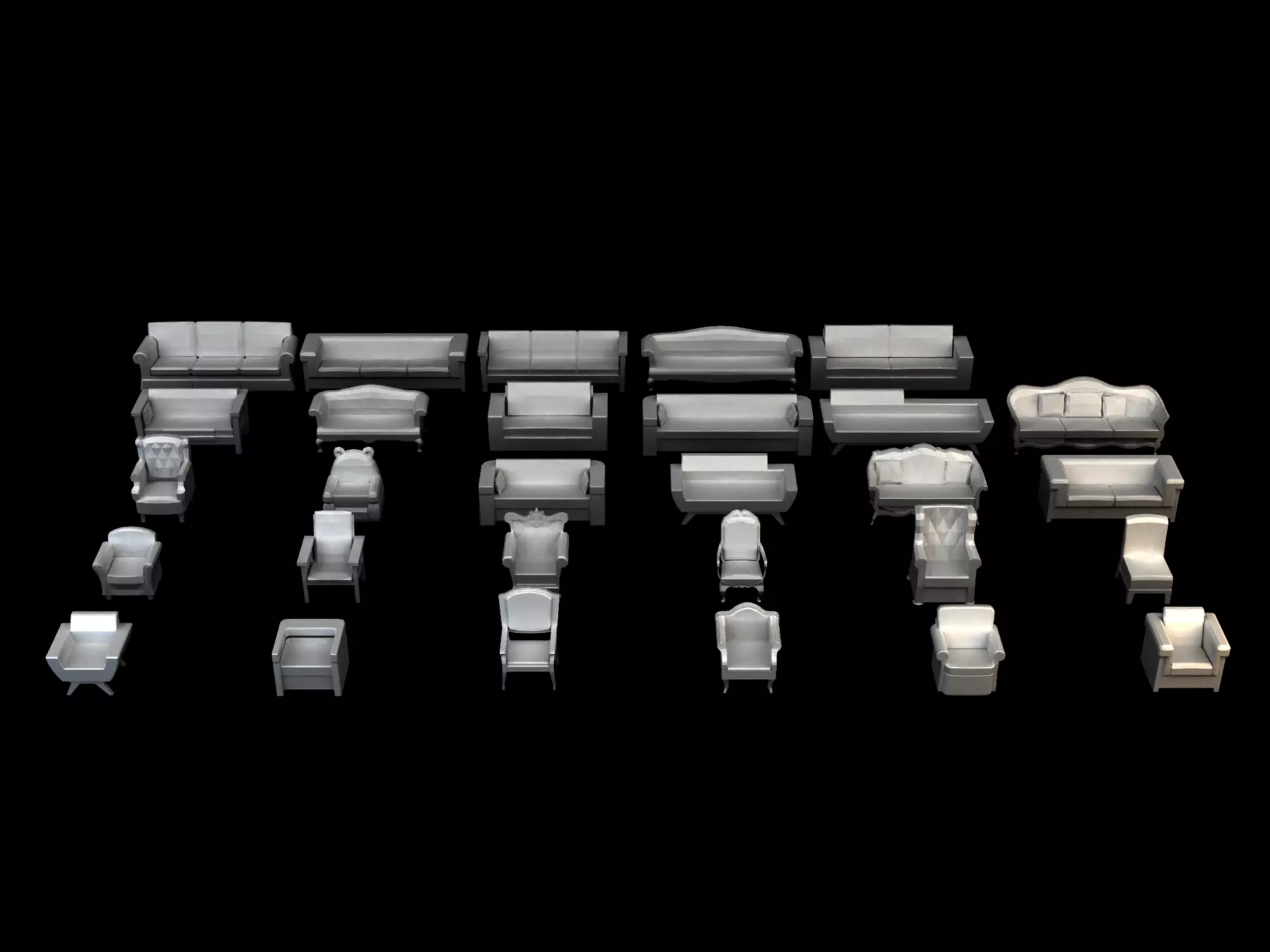 Miniatures - The Sims - Sofas 3D print model