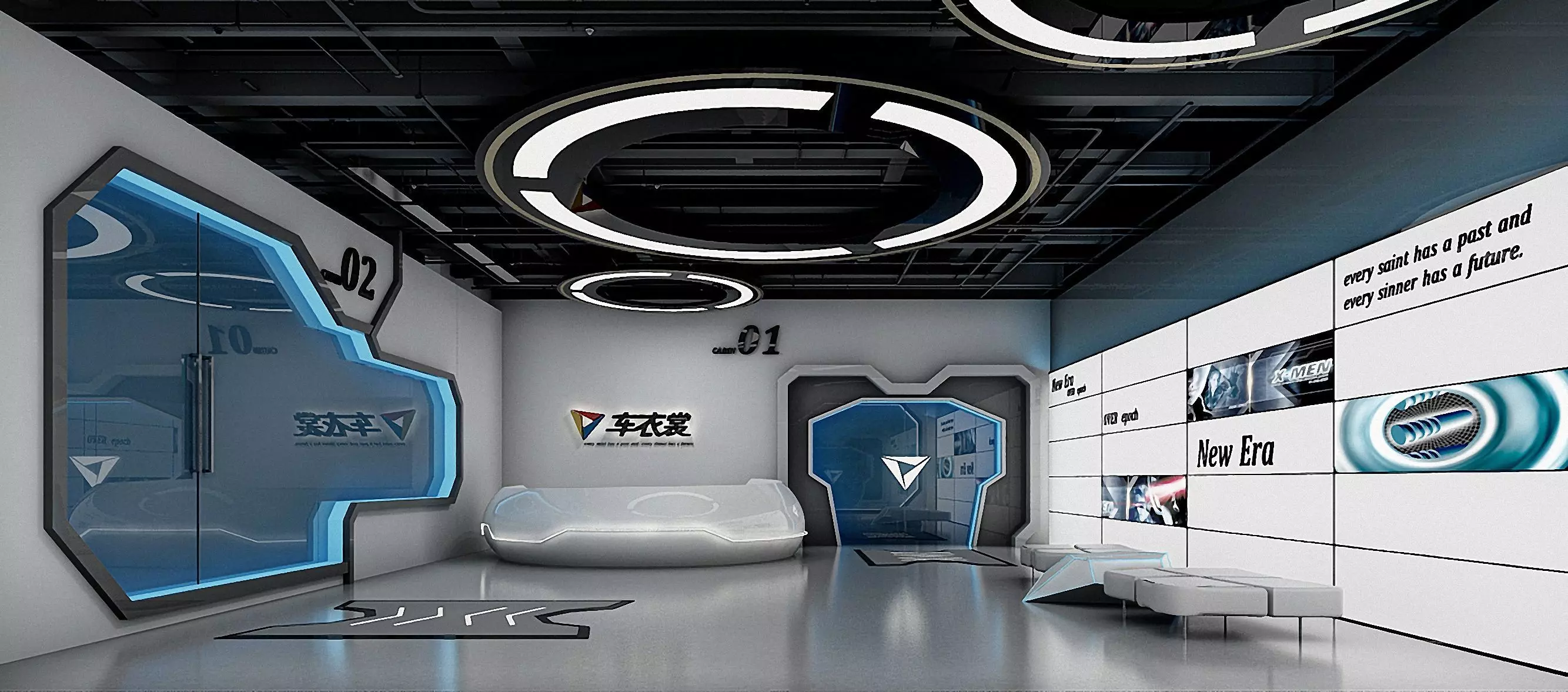 Car Showroom  3D model_0