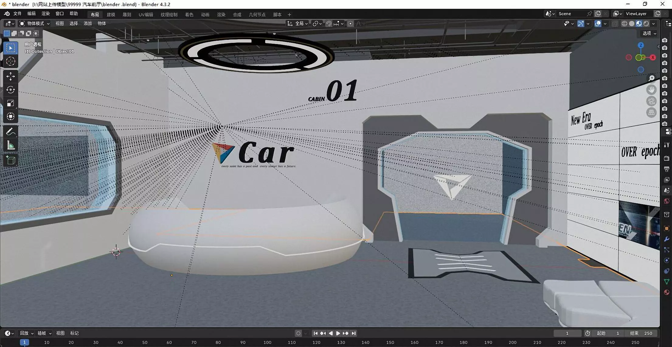Car Showroom  3D model_2