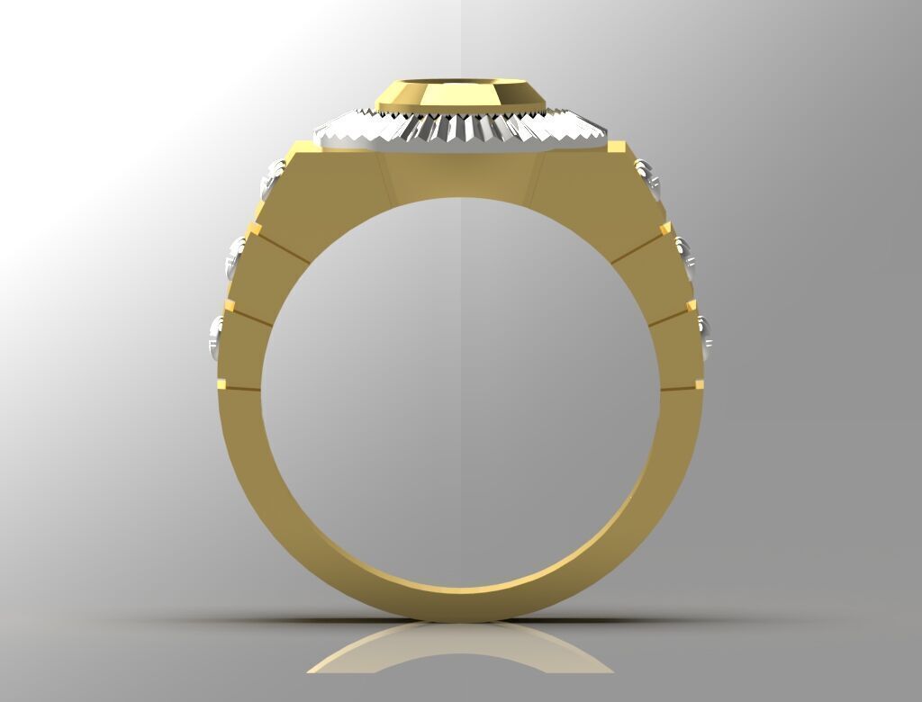man diamond ring mr0136 3D print model_1