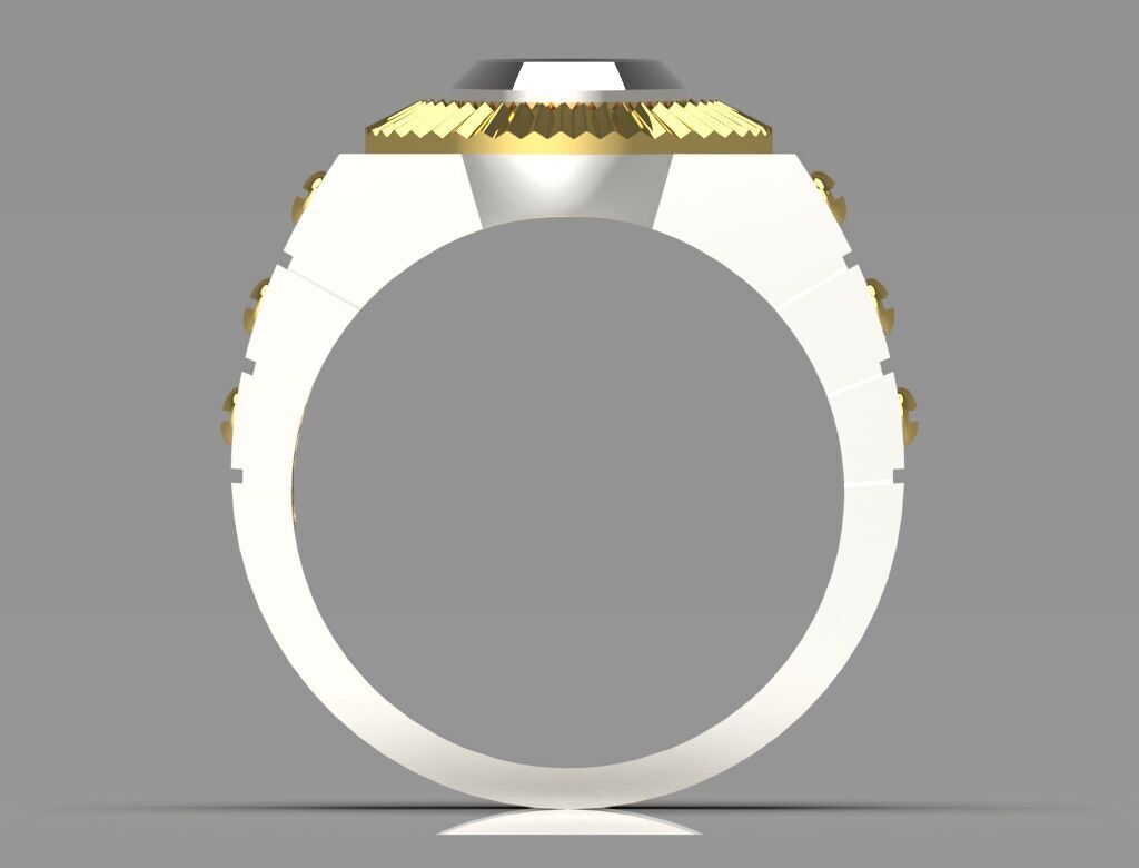 man diamond ring mr0136 3D print model_18