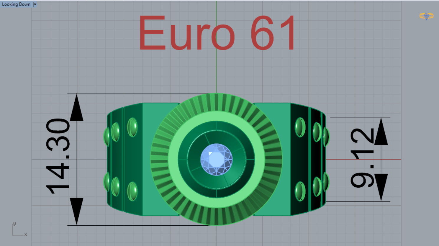 man diamond ring mr0136 3D print model_10