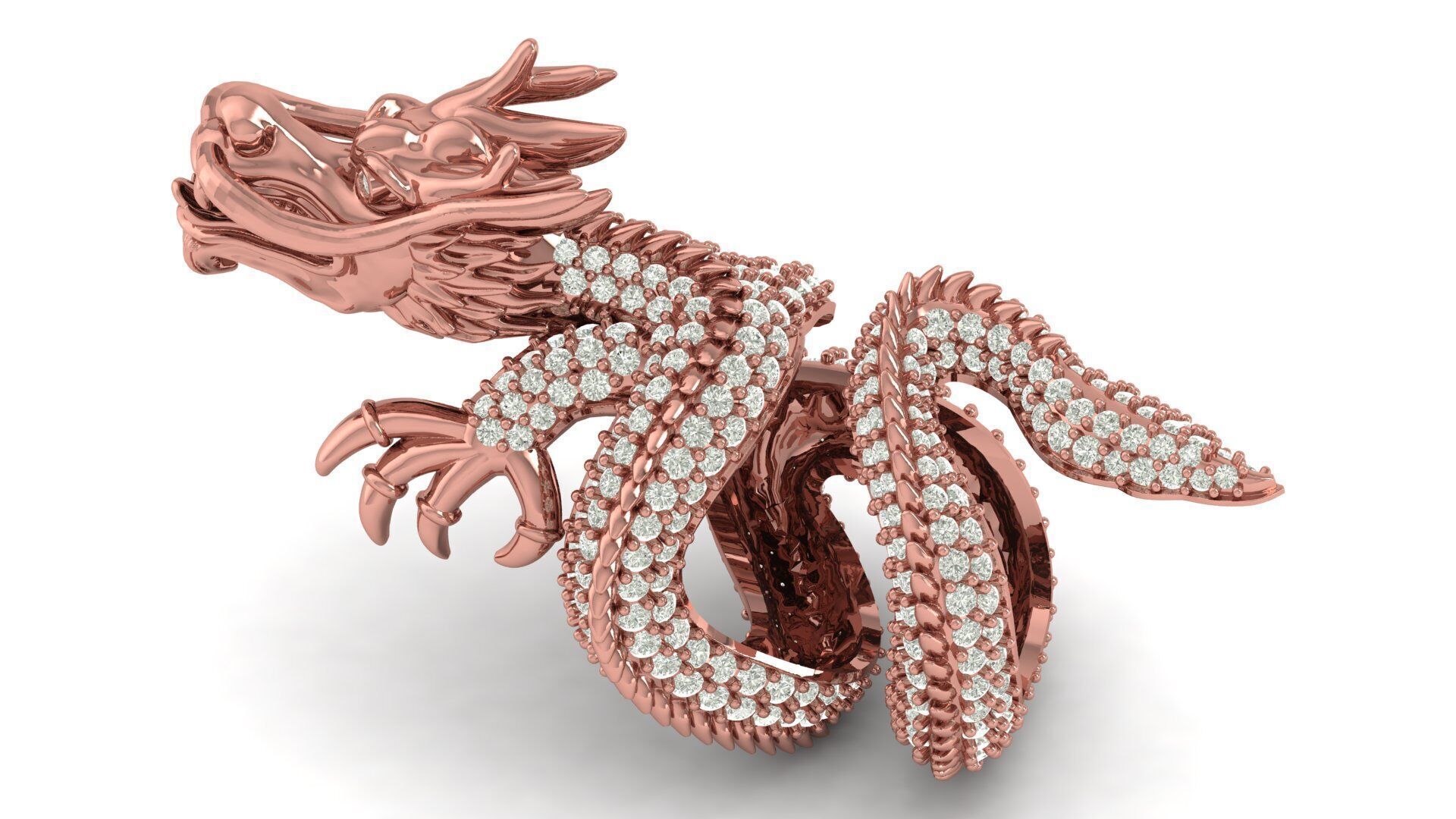 Dragon Ring 3D print model_4