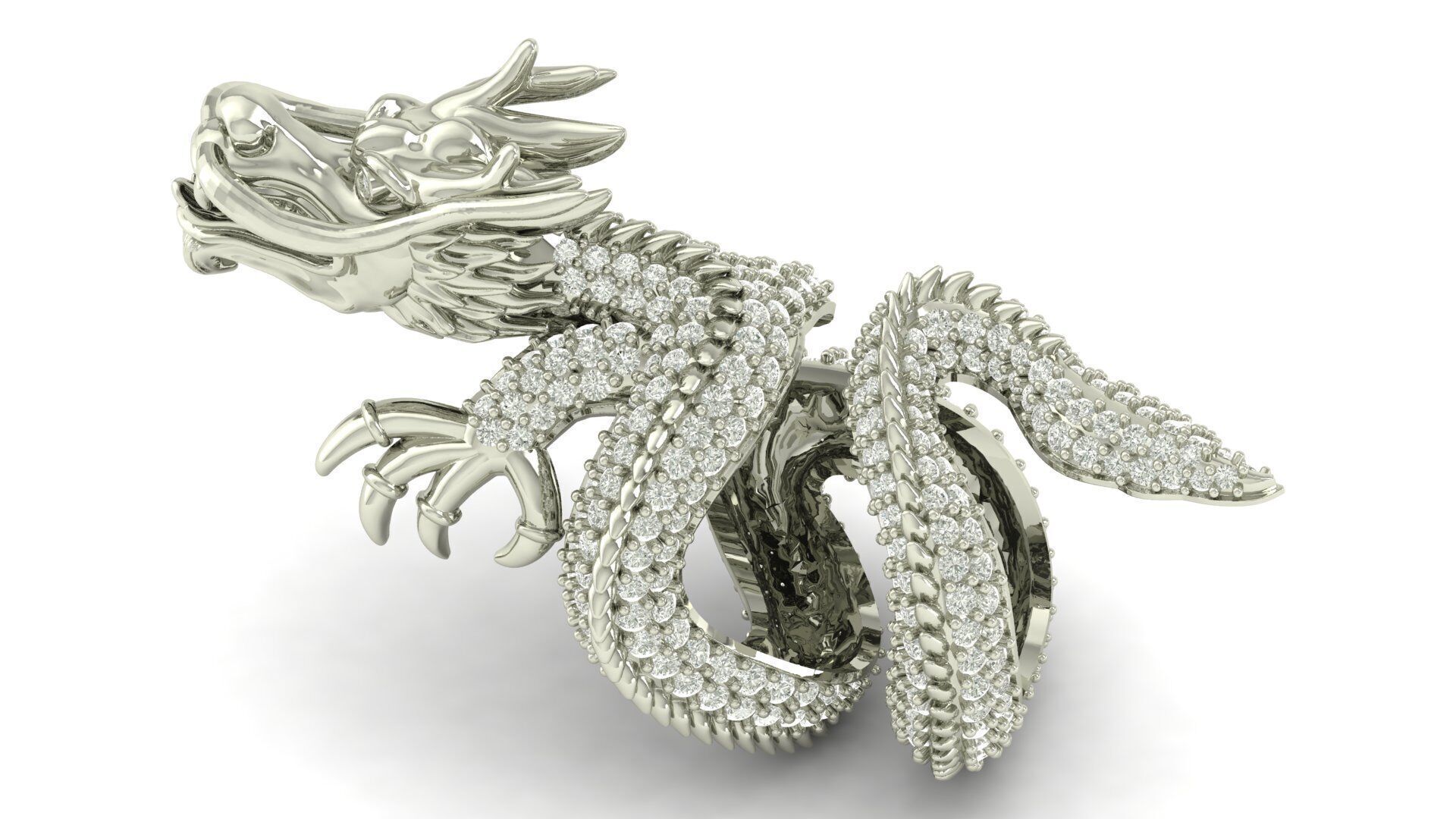 Dragon Ring 3D print model_6