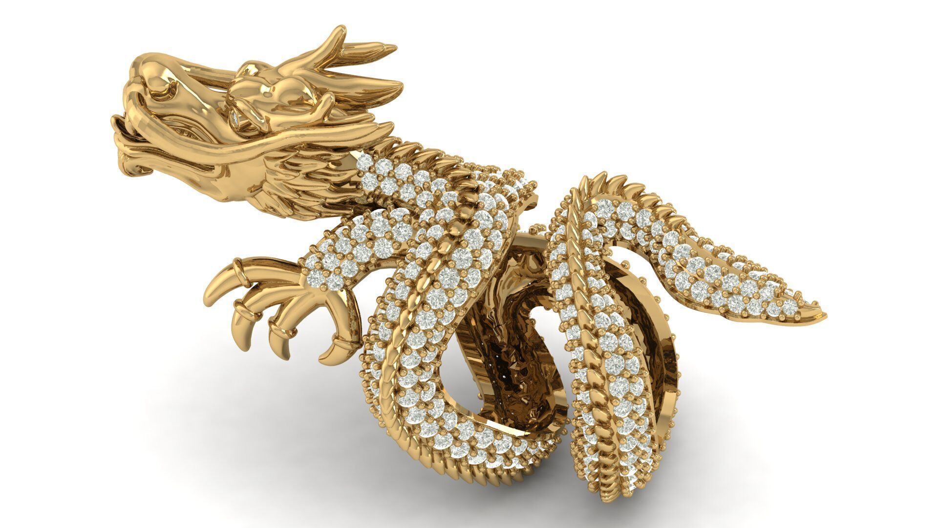 Dragon Ring 3D print model_3