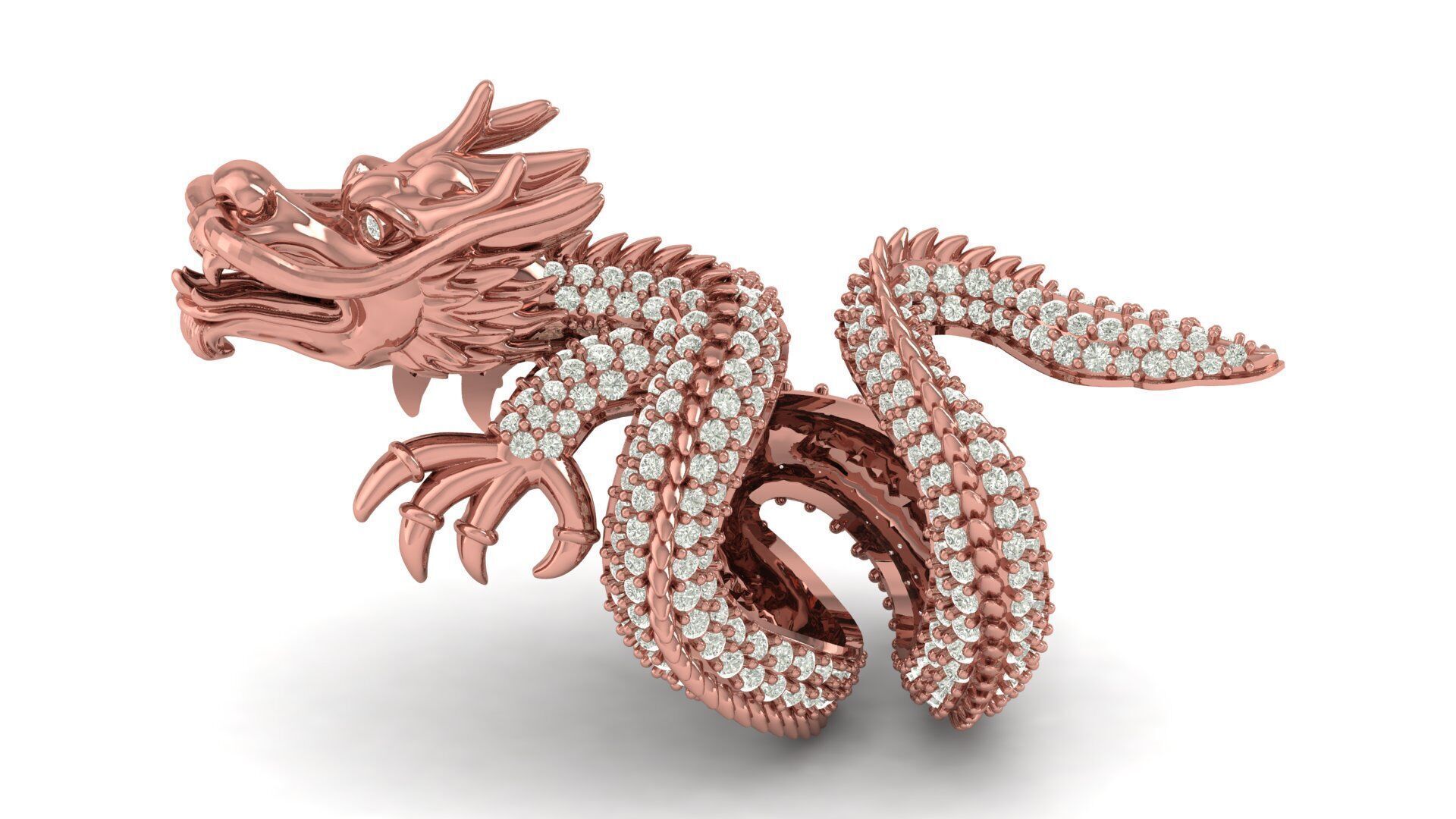 Dragon Ring 3D print model_8