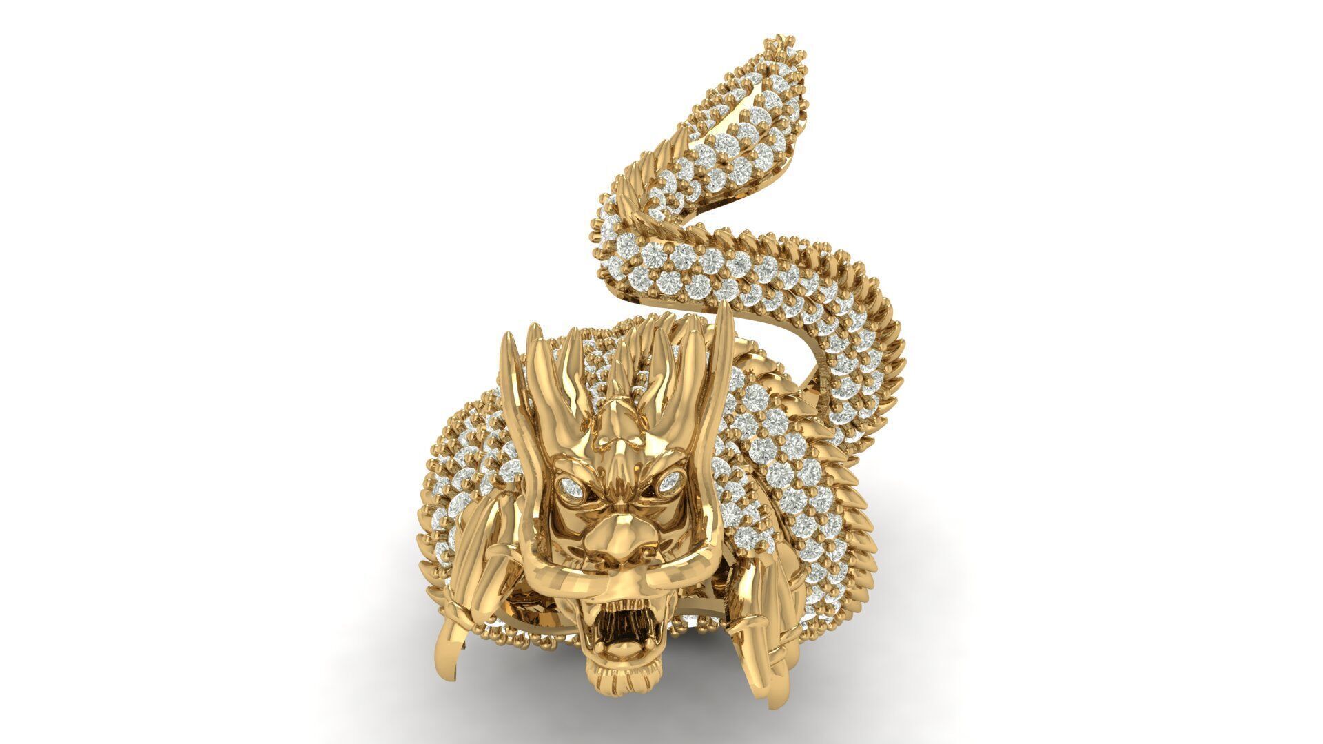 Dragon Ring 3D print model_10