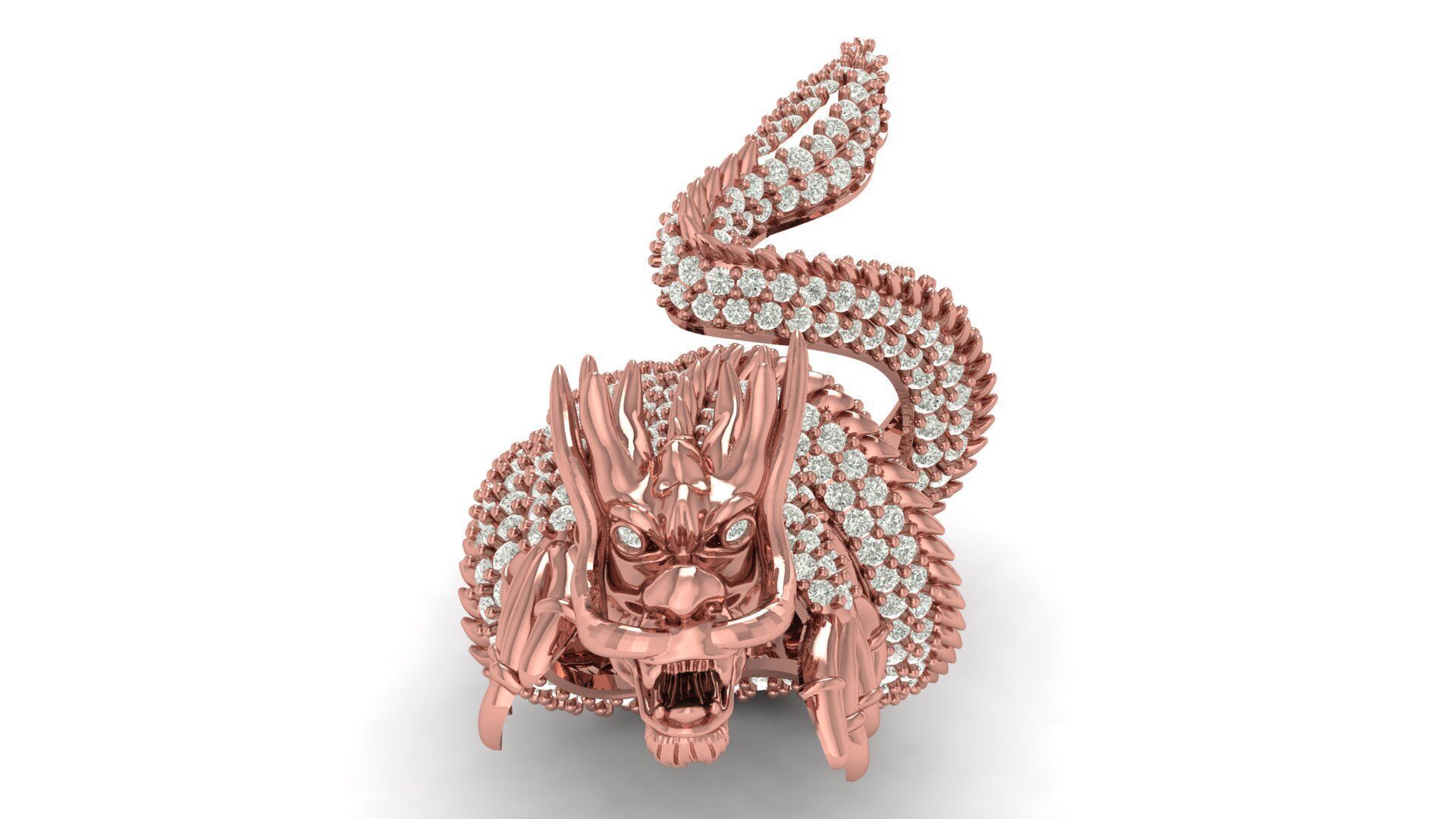 Dragon Ring 3D print model_11