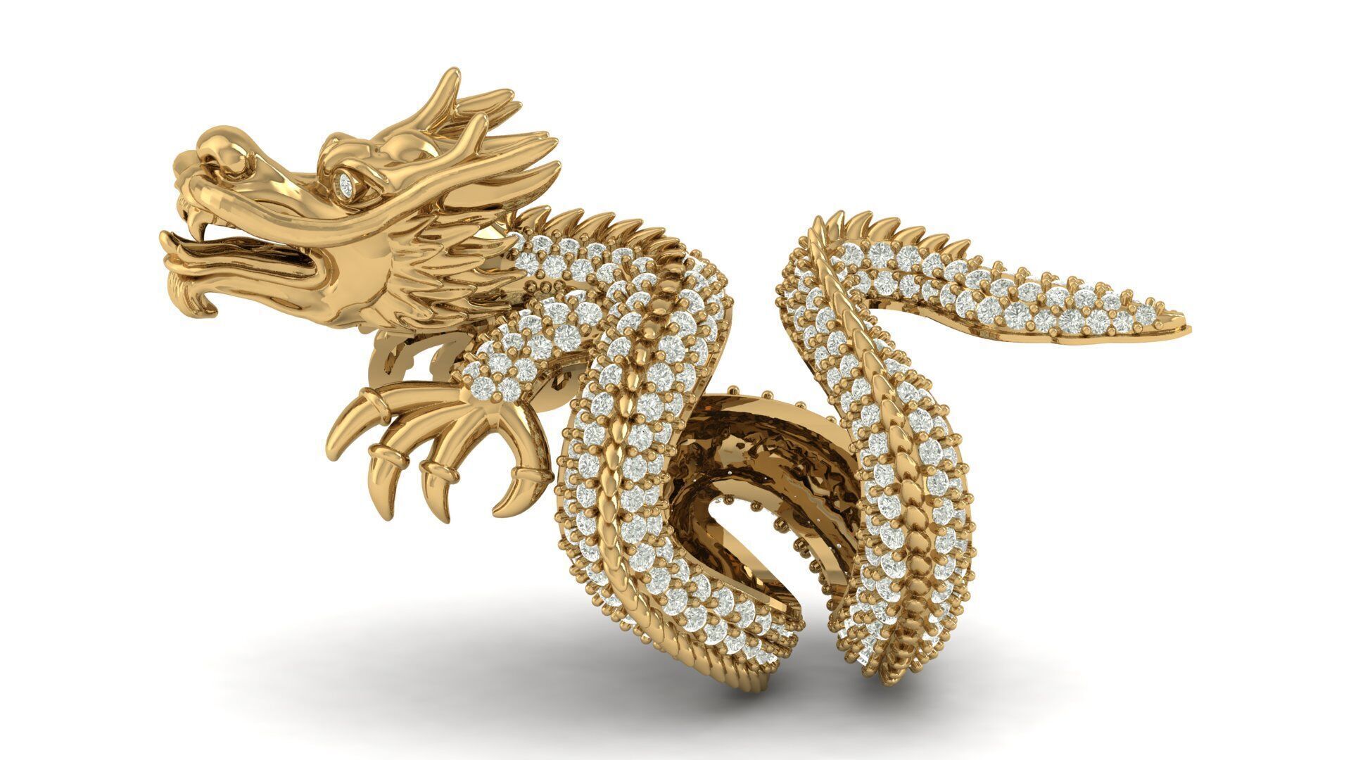 Dragon Ring 3D print model_9